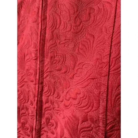 Red Brocade Style Jacket by Kaktus Women’s L - Picture 3 of 16